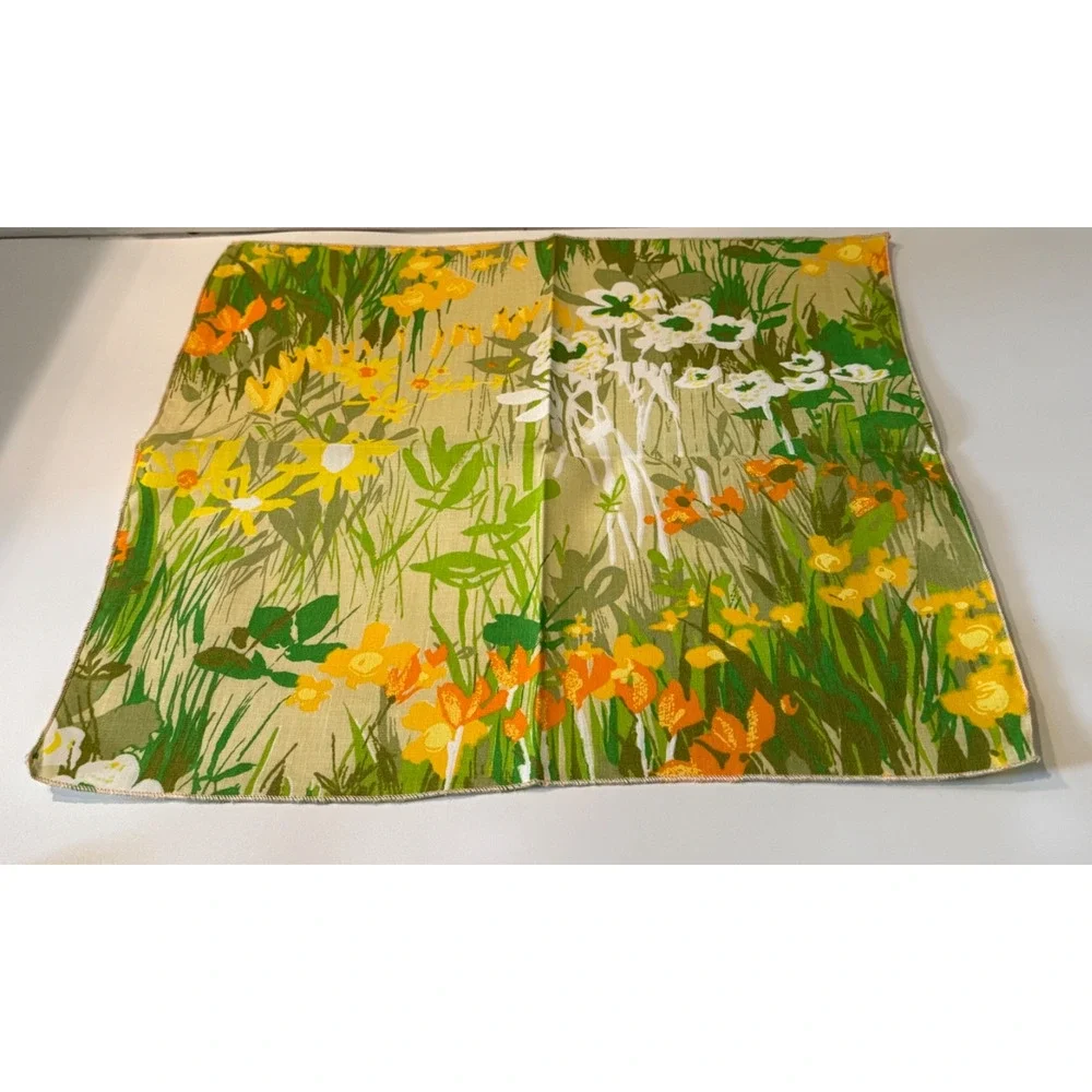🌼 Vintage Bella Floral Napkins Lot 8 Mid Century Linen Blend 16.5”